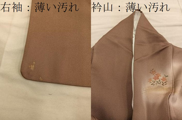 平和屋着物■訪問着　刺繍　風景花文　暈し染め　金糸　正絹　逸品　BAAY0329mz