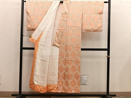 平和屋着物■上質な小紋　総絞り　亀甲文　正絹　逸品　BAAY0344mz