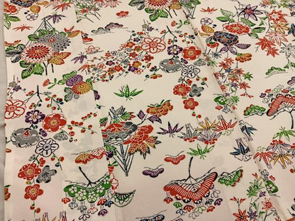 平和屋着物■上質な小紋　型染め　梅花文　正絹　逸品　BAAY0346mz