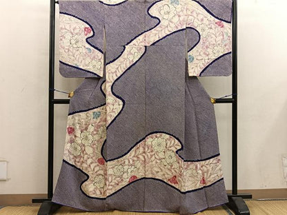 平和屋着物■訪問着　絞り　辻が花　正絹　逸品　BAAY0347mz