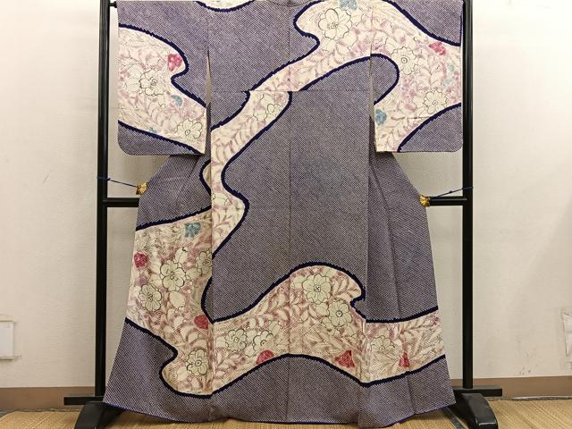 平和屋着物■訪問着　絞り　辻が花　正絹　逸品　BAAY0347mz