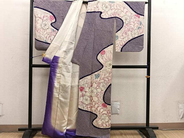平和屋着物■訪問着　絞り　辻が花　正絹　逸品　BAAY0347mz