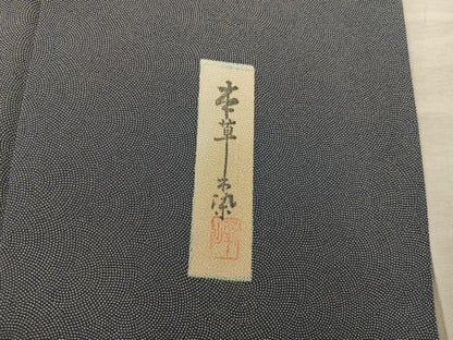 平和屋着物■江戸小紋　作家物　本草木染　鮫小紋柄　正絹　逸品　BAAY0356mz