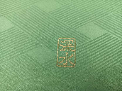 平和屋着物●訪問着　作家物　檜扇花文　暈し染め　金銀彩　やまと誂製　正絹　逸品　BAAY0359mz