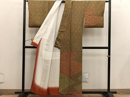 平和屋着物■訪問着　枝花文　正絹　逸品　BAAY0361mz