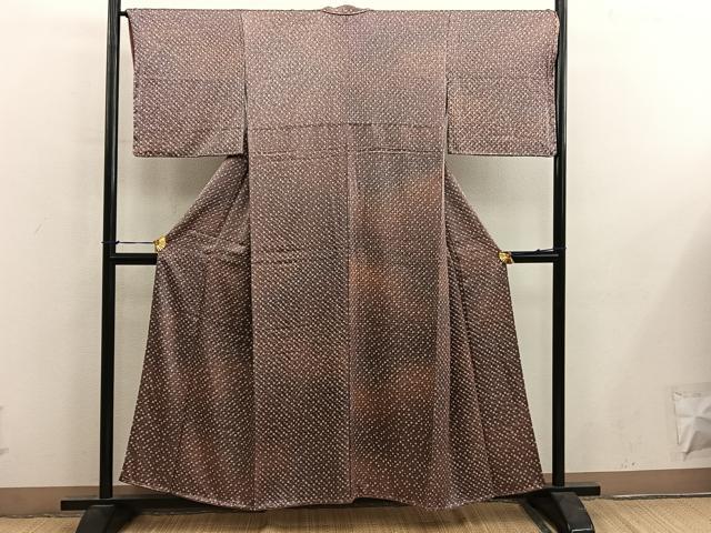 平和屋着物■上質な小紋　総絞り　正絹　逸品　BAAY0363mz