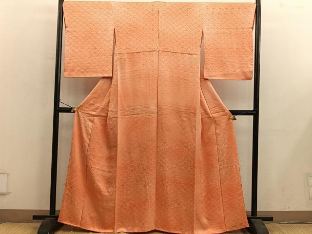 平和屋着物■上質な小紋　青海波地紋　暈し染め　正絹　逸品　BAAY0367mz