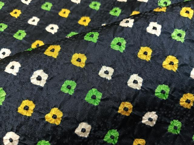 平和屋着物■上質な小紋　総絞り　正絹　逸品　未使用　BAAY0369mz
