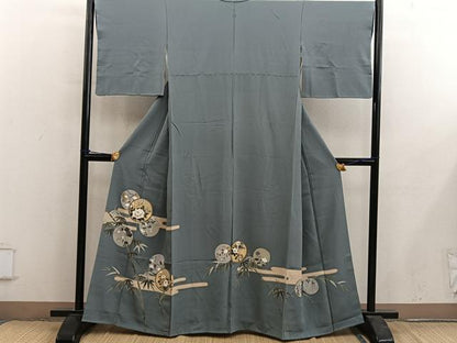 平和屋着物■豪華色留袖　エ霞牡丹花丸文　金彩　正絹　逸品　BAAY0377mz