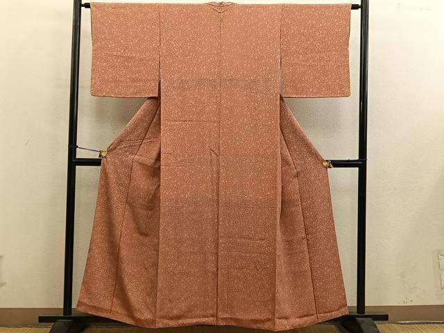 平和屋着物■日本工芸会正会員　中儀延　加賀小紋　江戸小紋　梅花文　正絹　逸品　BAAY0378mz