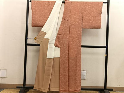 平和屋着物■日本工芸会正会員　中儀延　加賀小紋　江戸小紋　梅花文　正絹　逸品　BAAY0378mz