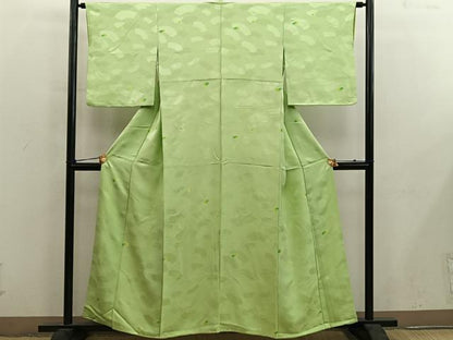 平和屋着物■上質な小紋　絞り　扇面地紋　正絹　逸品　BAAY0380mz