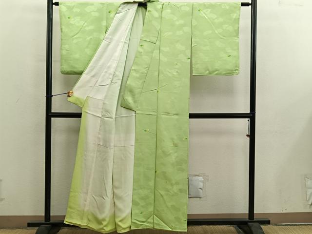 平和屋着物■上質な小紋　絞り　扇面地紋　正絹　逸品　BAAY0380mz