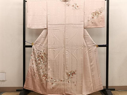 平和屋着物■訪問着　冊子菊花文　金彩　正絹　逸品　BAAY0385mz