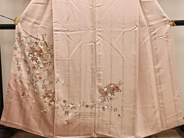 平和屋着物■訪問着　冊子菊花文　金彩　正絹　逸品　BAAY0385mz