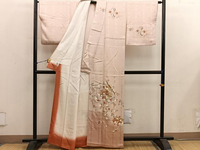 平和屋着物■訪問着　冊子菊花文　金彩　正絹　逸品　BAAY0385mz