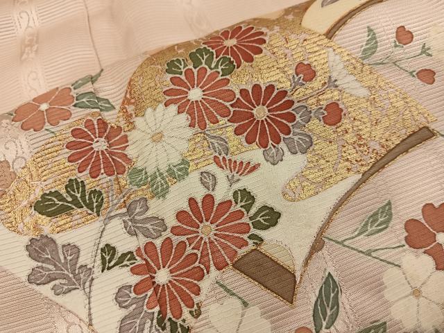 平和屋着物■訪問着　冊子菊花文　金彩　正絹　逸品　BAAY0385mz