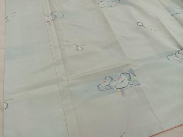 平和屋着物■上質な紬　椿花文　正絹　逸品　BAAY0387mz
