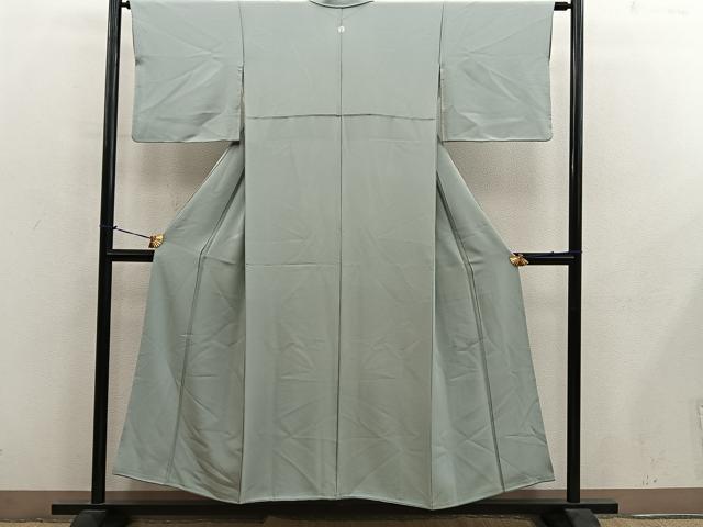 平和屋着物■上質な色無地　鶸茶色　正絹　逸品　BAAY0390mz