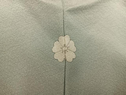 平和屋着物■上質な色無地　鶸茶色　正絹　逸品　BAAY0390mz