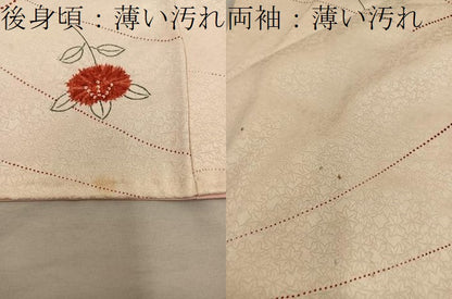 平和屋着物■上質な小紋　枝花文　正絹　逸品　BAAY0394mz
