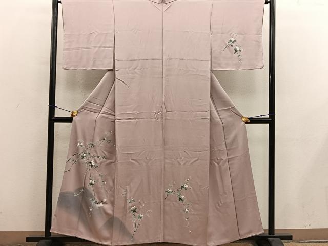 平和屋着物■訪問着　友禅　花鳥文　正絹　逸品　BAAY0398mz