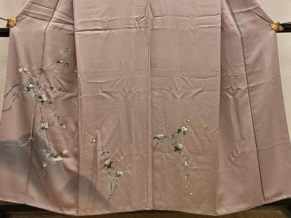 平和屋着物■訪問着　友禅　花鳥文　正絹　逸品　BAAY0398mz