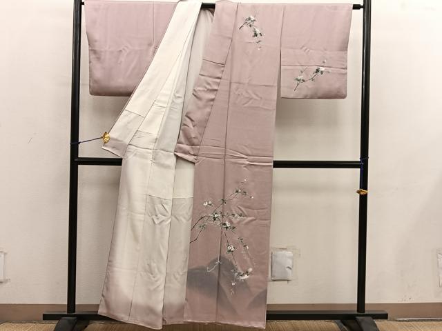 平和屋着物■訪問着　友禅　花鳥文　正絹　逸品　BAAY0398mz