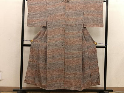 平和屋着物■上質な小紋　菊花文　正絹　逸品　BAAY0399mz
