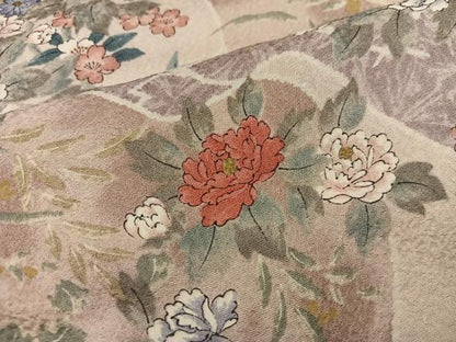平和屋着物■上質な小紋　草花文　正絹　逸品　未使用　BAAY0401mz