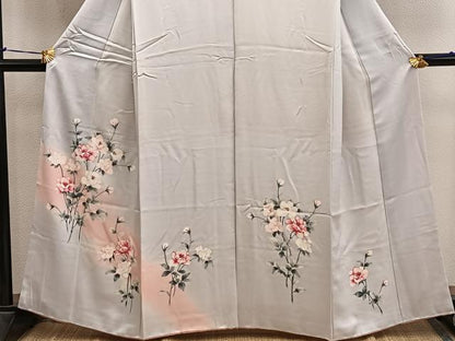 平和屋着物■訪問着　手書き　枝花文　暈し染め　正絹　逸品　BAAY0411mz