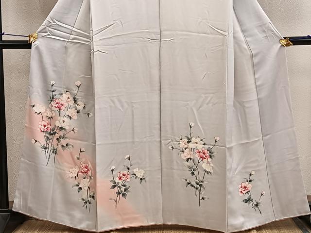平和屋着物■訪問着　手書き　枝花文　暈し染め　正絹　逸品　BAAY0411mz