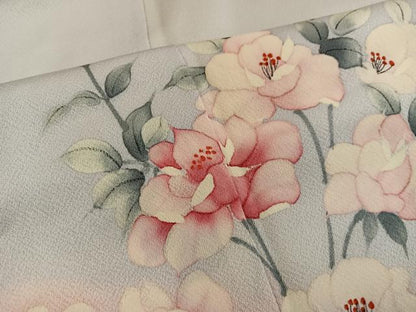 平和屋着物■訪問着　手書き　枝花文　暈し染め　正絹　逸品　BAAY0411mz