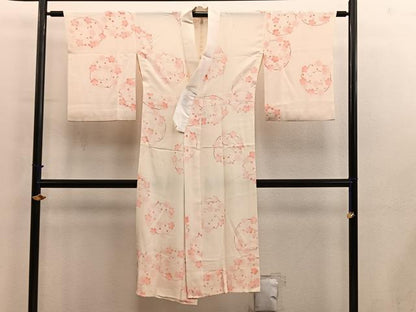 平和屋着物■長襦袢　無双仕立て　梅花文　正絹　逸品　BAAY0417mz