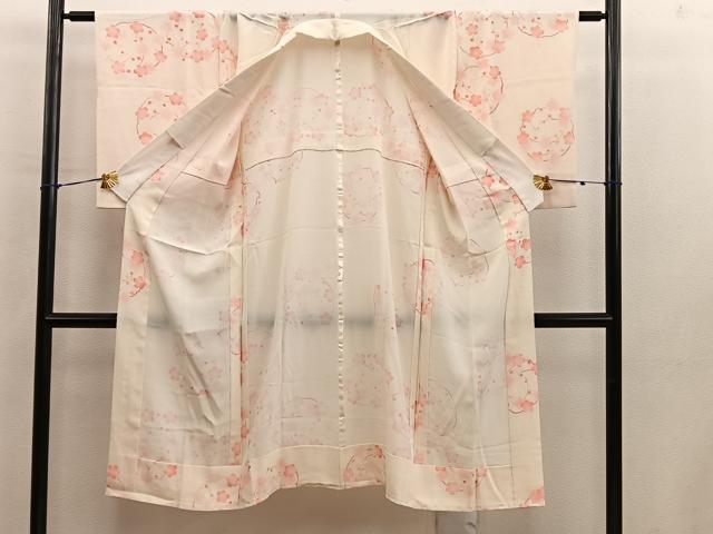 平和屋着物■長襦袢　無双仕立て　梅花文　正絹　逸品　BAAY0417mz