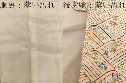 平和屋着物■上質な小紋　扇面御所車花文　やまと誂製　正絹　逸品　BAAY0418mz