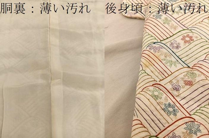 平和屋着物■上質な小紋　扇面御所車花文　やまと誂製　正絹　逸品　BAAY0418mz