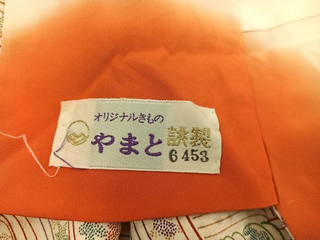 平和屋着物■上質な小紋　扇面御所車花文　やまと誂製　正絹　逸品　BAAY0418mz
