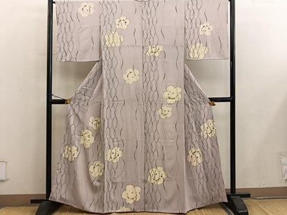 平和屋着物■訪問着　舞桜文　金彩　正絹　逸品　BAAY0422mz