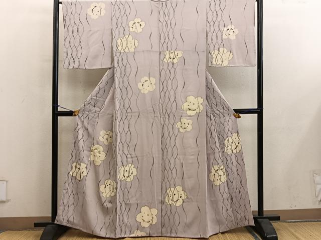 平和屋着物■訪問着　舞桜文　金彩　正絹　逸品　BAAY0422mz