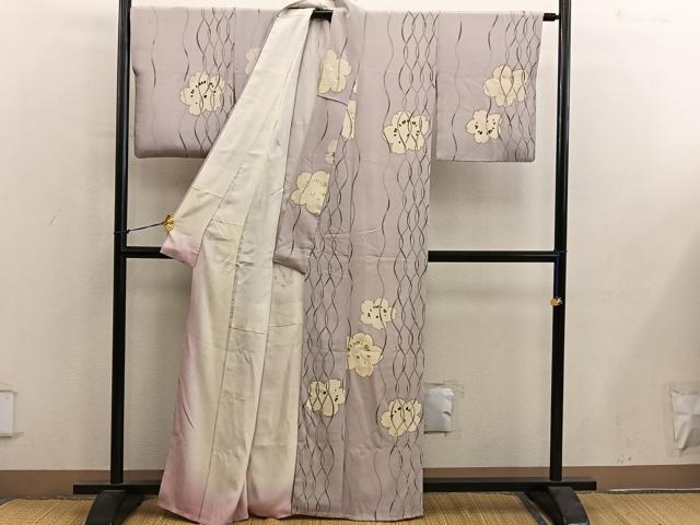 平和屋着物■訪問着　舞桜文　金彩　正絹　逸品　BAAY0422mz