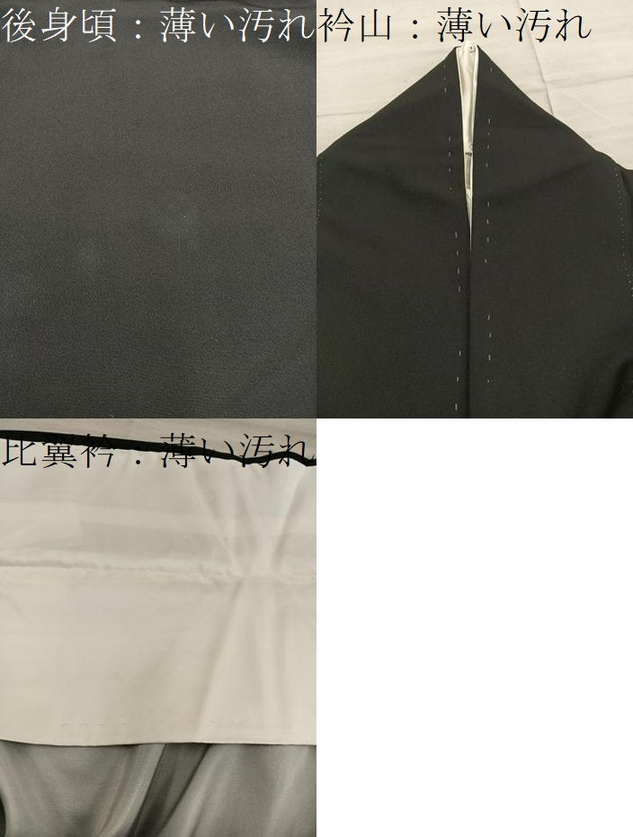 平和屋着物■豪華黒留袖　友禅　作家物　梅花文　正絹　逸品　BAAY0423mz