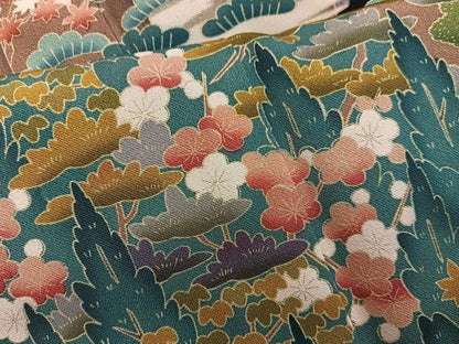 平和屋着物■豪華黒留袖　友禅　作家物　梅花文　正絹　逸品　BAAY0423mz