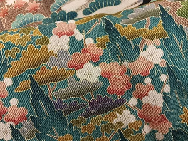 平和屋着物■豪華黒留袖　友禅　作家物　梅花文　正絹　逸品　BAAY0423mz