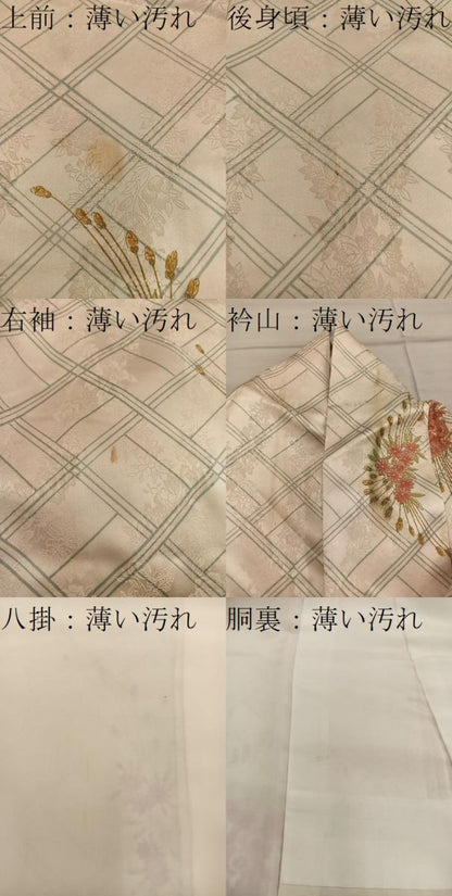 平和屋着物■上質な小紋　草花文　正絹　逸品　BAAY0424mz
