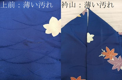平和屋着物■上質な小紋　楓文　正絹　逸品　BAAY0427mz