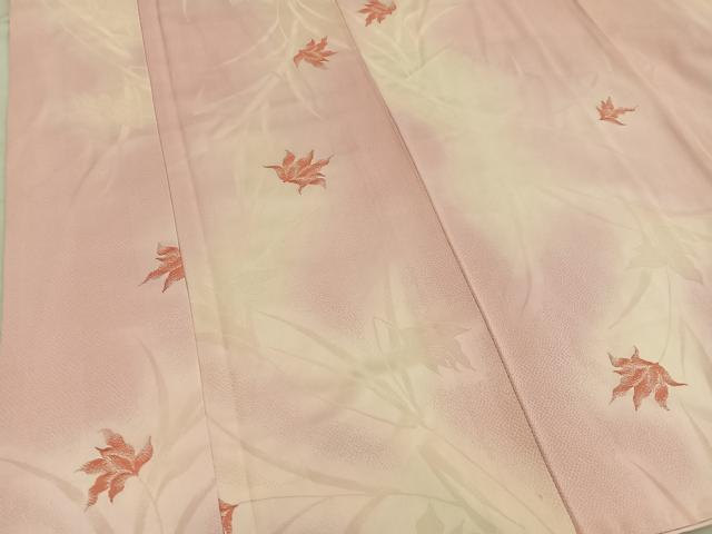 平和屋着物■上質な小紋　枝花文　暈し染め　正絹　逸品　BAAY0428mz