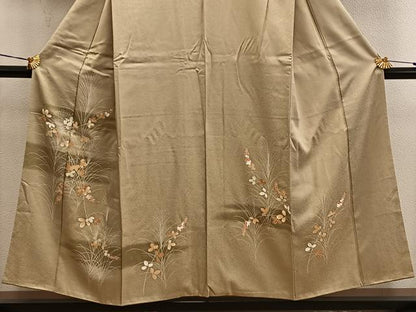 平和屋着物■訪問着　草花文　正絹　逸品　BAAY0430mz