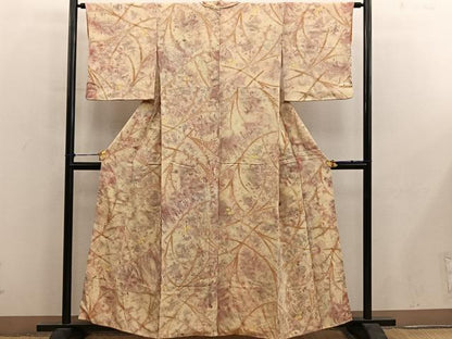 平和屋着物■上質な小紋　絞り　幾何学文様　正絹　逸品　BAAY0435mz