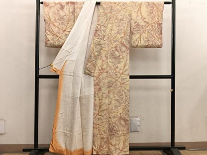 平和屋着物■上質な小紋　絞り　幾何学文様　正絹　逸品　BAAY0435mz